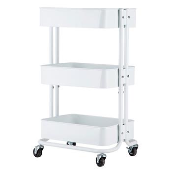 3-Tier Home Kitchen Storage Utility cart-White