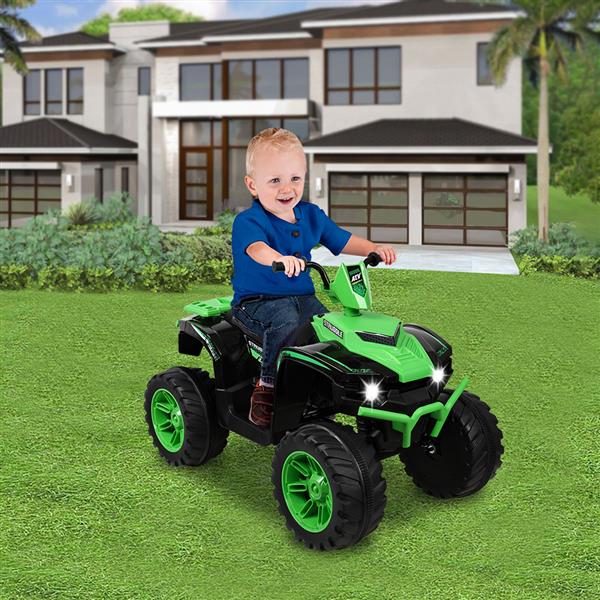 LZ-9955 ALL Terrain Vehicle Dual Drive Battery 12V7AH*1 without Remote Control with Slow Start Green