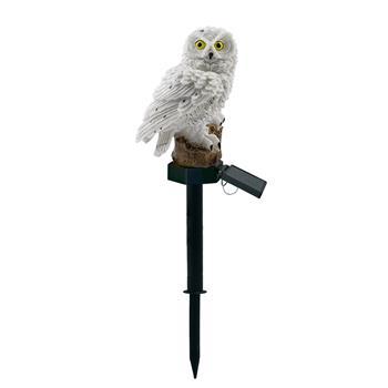 ZC001105 Solar Owl Landscape Light White