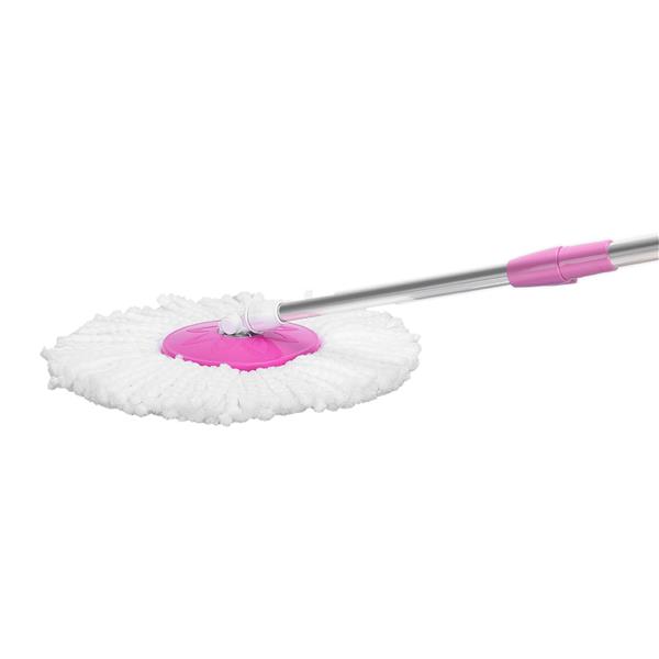 360° Spin Mop with Bucket & Dual Mop Heads Pink