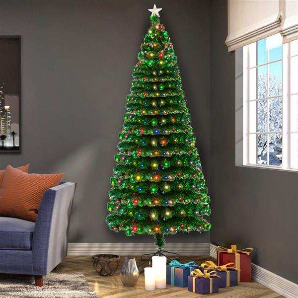 7.5FT Fiber Optic Christmas Tree with 260 LED Lamps & 260 Branches