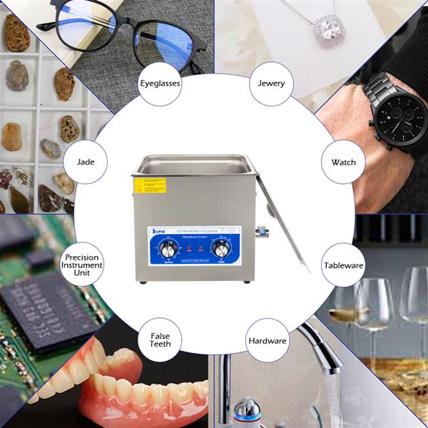 410HT / 240W / 10L / 40kHz / 110V / 60Hz / American Plug / Stainless Steel / Mechanical Ultrasonic Cleaner / Blue