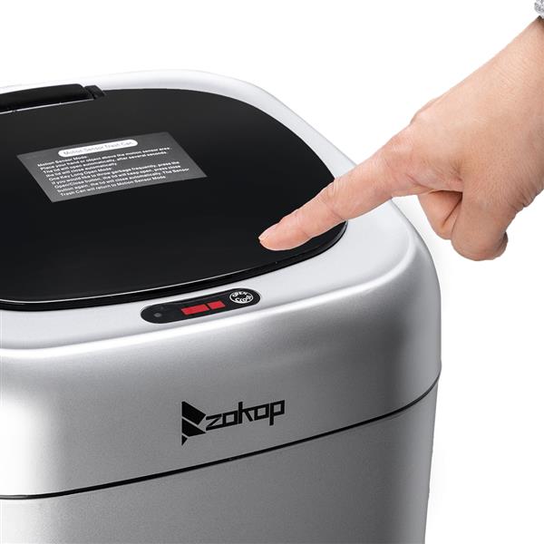 35L Smart Motion Sensor Automatic Trash Can Waste Bin Silver