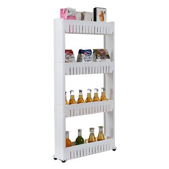 4 Layer Plastic Storage Rack White