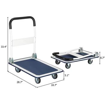 Platform Truck 150KG Load-bearing Blue and White