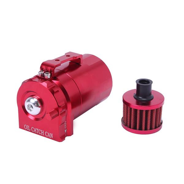 Round Oil Catch Tank Oil Catch Tank with Air Filter Red
