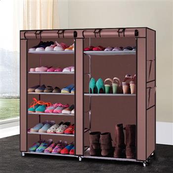 Double Rows 9 Lattices Combination Style <b style=\\'color:red\\'>Shoe</b> Cabinet Coffee