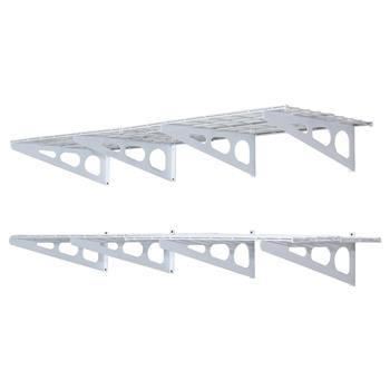 2-Pack 2x6ft 24-inch-by-72-inch Wall Shelf Garage Storage Rack Floating Shelves White