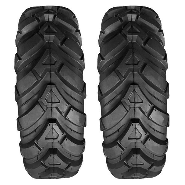 25x10-12 black Fits ATV millionparts 8.5inch rubber pair of Tubeless Tires