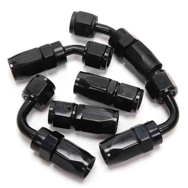 6AN 12-Foot Universal Black Fuel Hose   6 Black Connectors