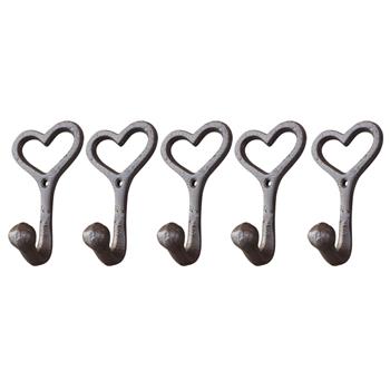 Love Style Cast Iron Wall Coat Hooks Hat Hook Hall Tree 4 1/2\\" Brown GG007 
