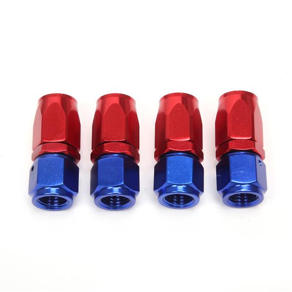 4AN 20-Foot Universal Silver Fuel Pipe   10 Red and Blue Connectors