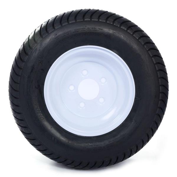 One tire 20.5x8.0-10-5LUG 4PR P825   White RIM