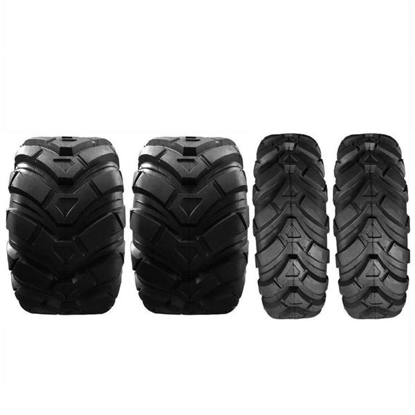 25x10-12 black Fits ATV millionparts 8.5inch rubber pair of Tubeless Tires