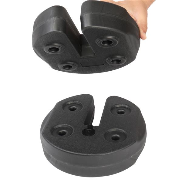 6pcs Tent Shade Canopy Water Fillable Weight Plates Black