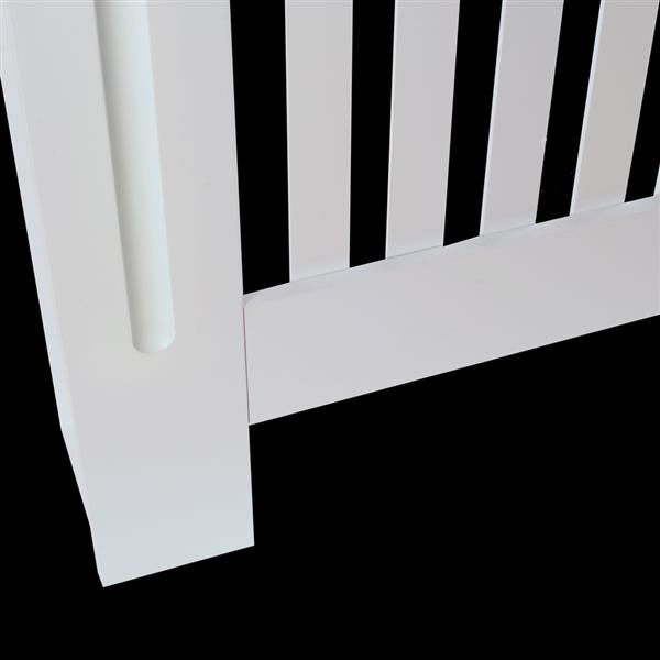 Simple Traditional Design Ventilated E1 MDF Board Vertical Stripe Pattern Radiator Cover White XL