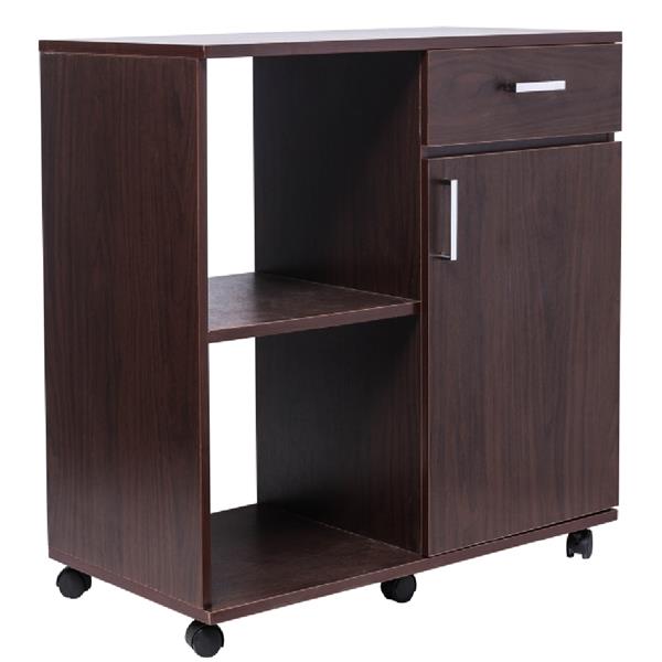 Mobile Printer Stand with Storage Office Cabinet, Wooden Under Desk Cabinet Storage Drawers Home Office Furniture Storage Cabinet