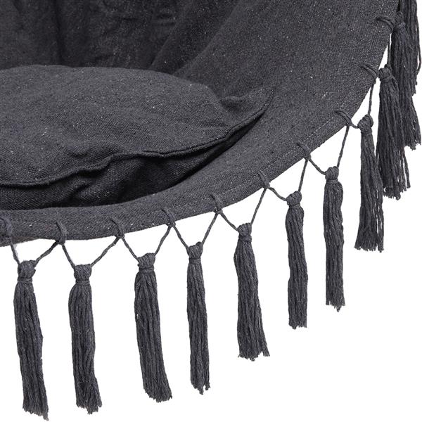 1.5*1.2m Tassel Plus Pillow Hanging Chair Gray