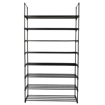 2 Set 4 Tiers Shoe Rack Shoe Tower Shelf Storage Organizer For Bedroom, Entryway, Hallway, and Closet Gray Color