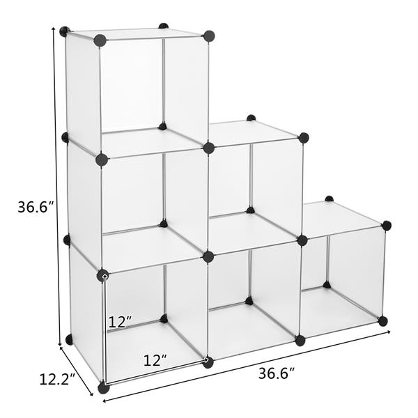 Cube Storage 6-Cube Closet Organizer Storage Shelves Cubes Organizer DIY Closet Cabinet White