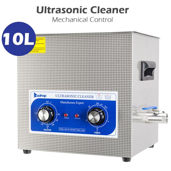 410HT / 240W / 10L / 40kHz / 110V / 60Hz / American Plug / Stainless Steel / Mechanical Ultrasonic Cleaner / Blue