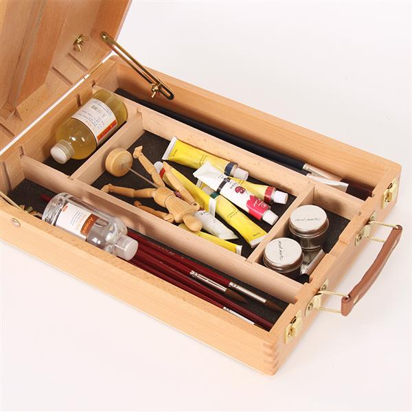 HBX-11 Portable Beech Sketch Box with Easel 36*27*11.5cm Wood Color