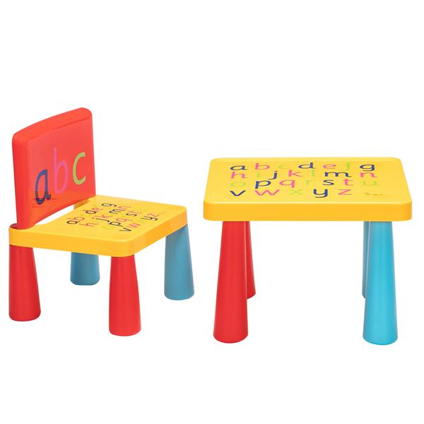 [40 x 35 x 30] Plastic Children Table and Chair One Table And One Chair Reduced Version Mushroom Leg