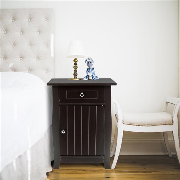  Brown Painted Single Door One Pump Bedside Cabinet