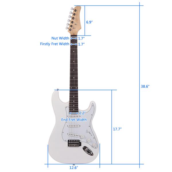Rosewood Fingerboard Electric Guitar White