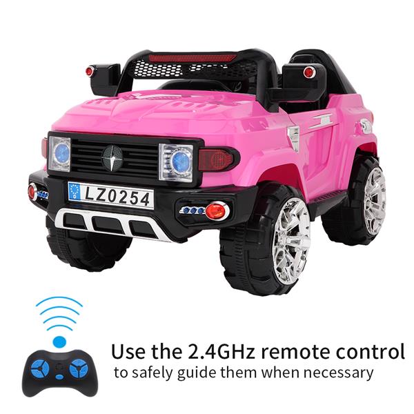 LZ-9922 Off-Road Vehicle Double Drive 35W*2 Battery 12V7AH*1 With 2.4G Remote Control Pink