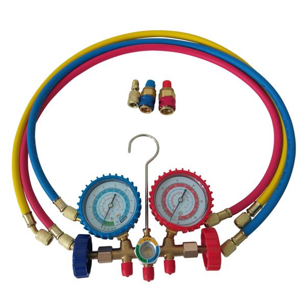 R12 R22 R134a R404A Manifold Gauge Set HVAC A/C Refrigeration Charging Service