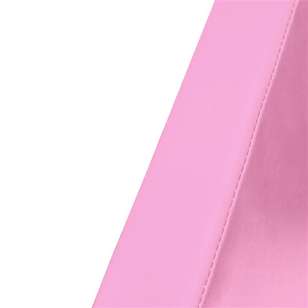 6'x2'x2" Tri-fold Gymnastics Yoga Mat with Hand Buckle Pink