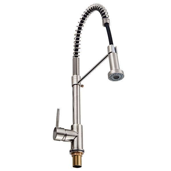 Pull-down Kitchen Faucet-Brushed Nylon Water Pipe