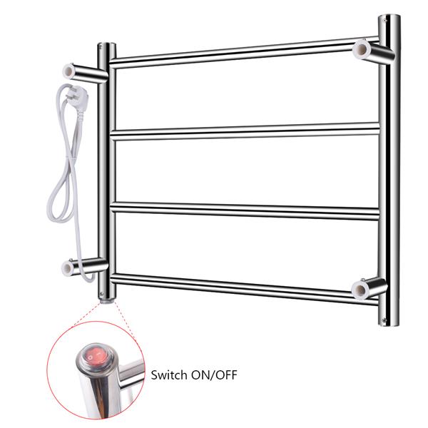 Towel Drying Rack Round Tube (Small Model) Power 80W 110V Constant Temperature 70°C Material 304 Stainless Steel (Button Switch In The Lower Right Corner)