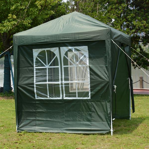 2 x 2m Two Doors & Two Windows Practical Waterproof Right-Angle Folding Tent Green
