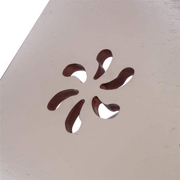 Retro Double Flowers Pattern Adjustable Bamboo Lap Desk Tray Dark Coffee