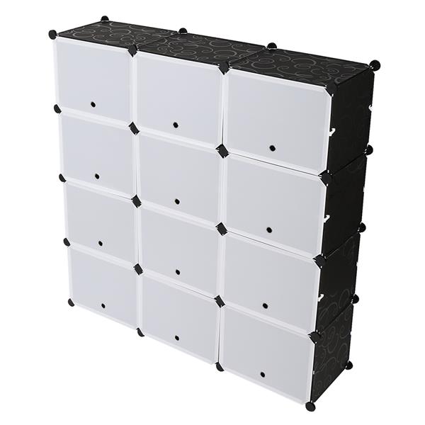 Portable Shoe Rack Organizer 48 Pair Tower Shelf Storage Cabinet Stand Expandable for Heels, Boots, Slippers， 8 Tier Black