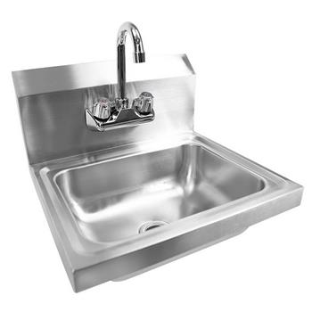 17\\" Commercial Stainless Steel Wall Mount Kitchen Hand Sink with Faucet Silver