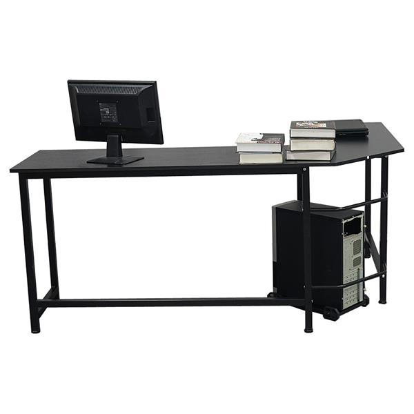 L-Shaped Desktop Computer Desk Black
