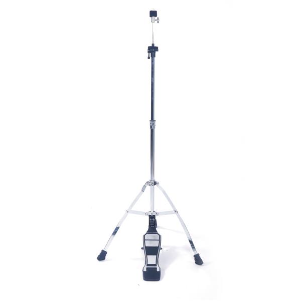 【Do Not Sell on Amazon】Glarry Professional Pedal Control Style Hi-Hat Stand with Pedal Silver & Black