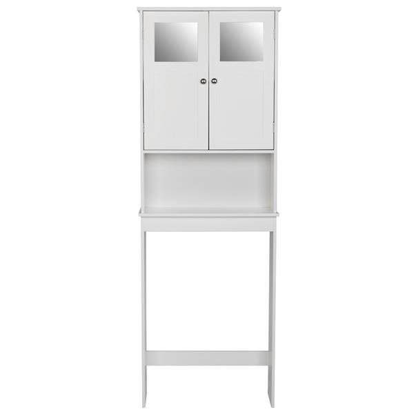 Double Doors Bathroom Cabinet White