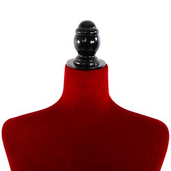 Half-Length Foam & Brushed Fabric Coating Lady Model for Clothing Display Red