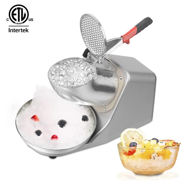 BY-300B 120V 300W Commercial Removable Blades Electric Ice Crusher Silver