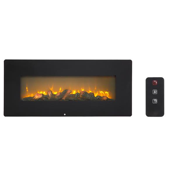 SF310-42AX 42 Inch 1400W Wall Hanging / Fireplace Single Color / Fake Wood / Heating Wire / With Small Remote Control Black