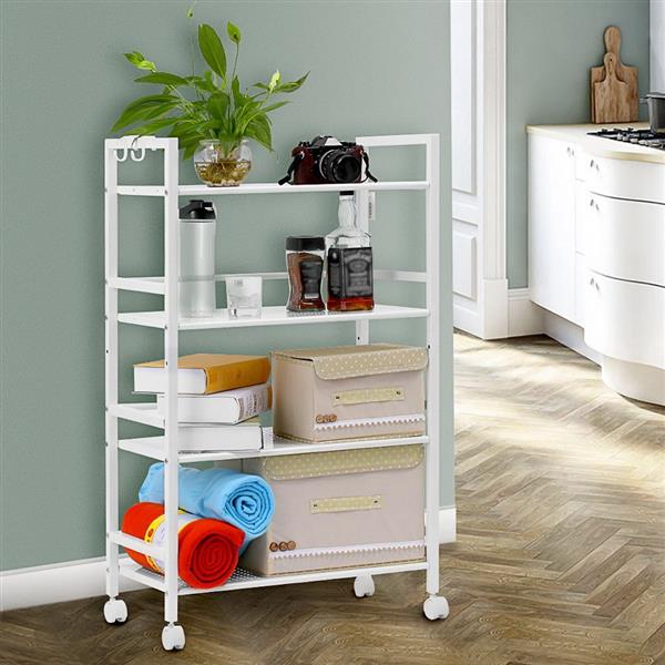 Widen 4 Tiers Multi-functional Storage Cart Ivory White