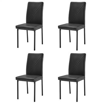 4pcs Square Table Leg Backrest Cross Style Decoration Black