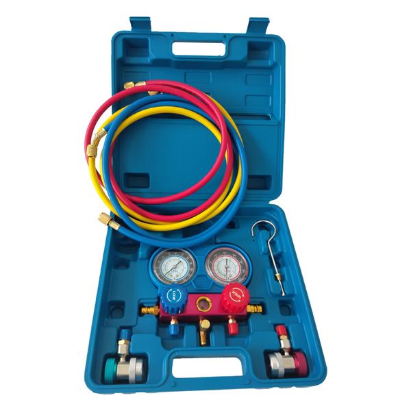 R134A Manifold Gauge Set AC A/C 5FT Colored Hose Air Conditioner