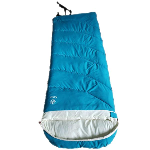 Sleeping bag adult winter thickened single polyester povidone sleeping bag adult outdoor camping cold insulation - Blue