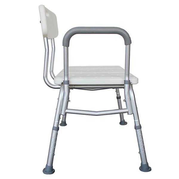 Medical Bathroom Safety Shower Tub Aluminium Alloy Bath Chair Transfer Bench with Wide Seat & Padded Handle White