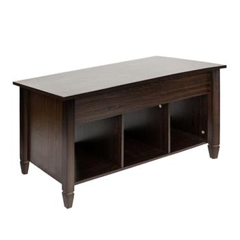 Lift Top Coffee Table Modern Furniture Hidden Compartment and Lift Tabletop Brown